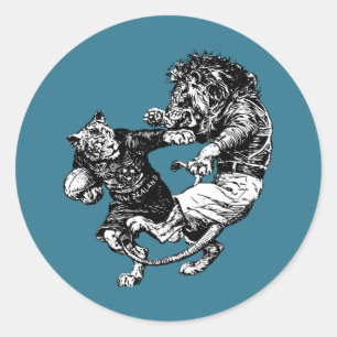 Sticker Rond Rugby vintage