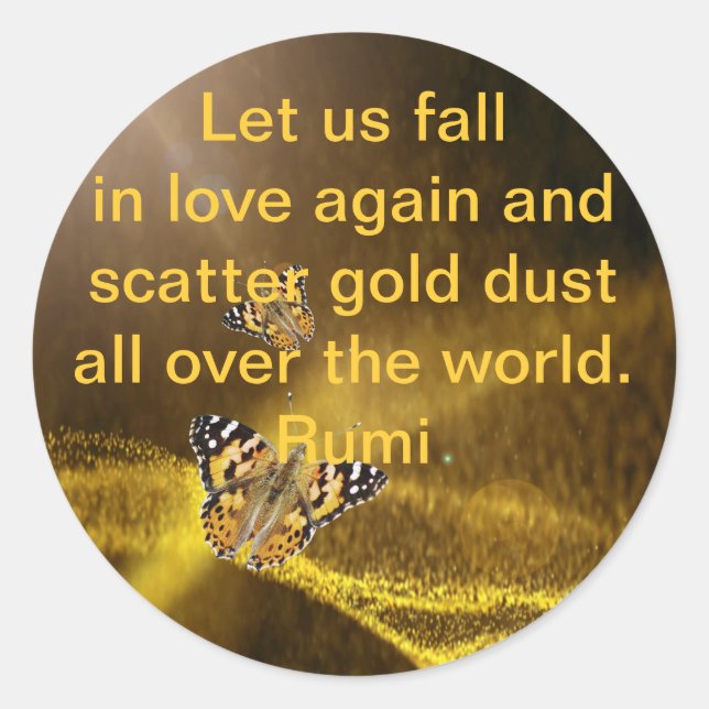 Sticker Rond Rumi Chute de nouveau amoureuse (Devant)