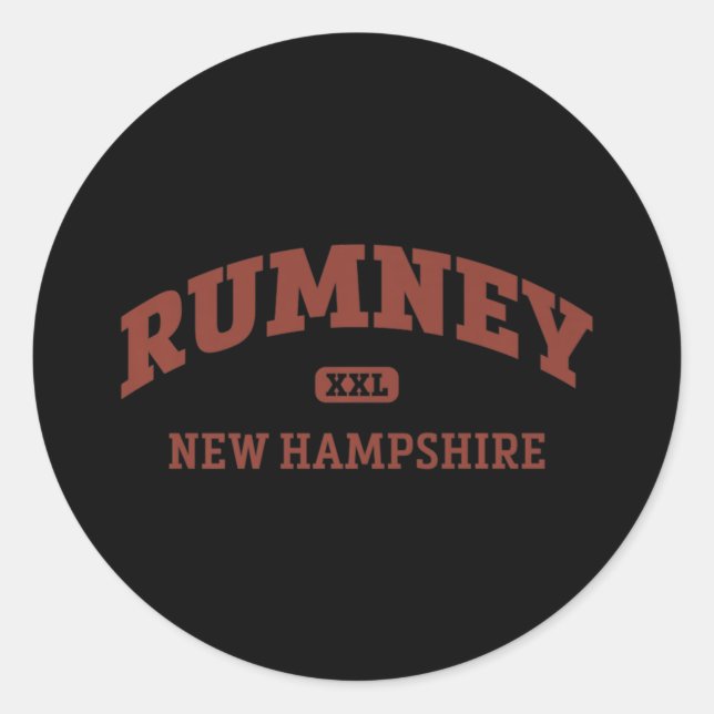 Sticker Rond Rumney College Style Rock Escalade Area Design (Devant)