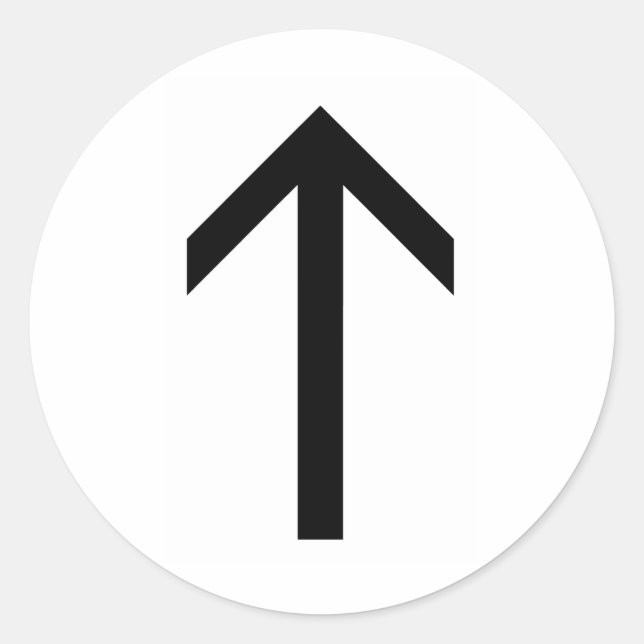 STICKER ROND RUNE DE TEIWAZ (Devant)