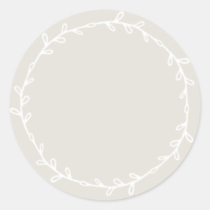 Sticker Rond Russe fait maison gris clair Écrire sur
