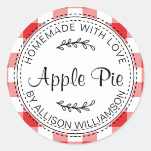 Sticker Rond Russe fait maison Produits de boulangerie Pomme ta