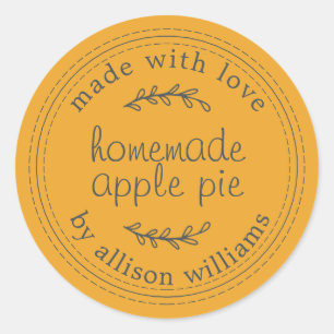 Sticker Rond Russe fait maison Produits de boulangerie Pomme ta