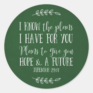 Sticker Rond Russe Green Bible chrétienne Verse Typographie