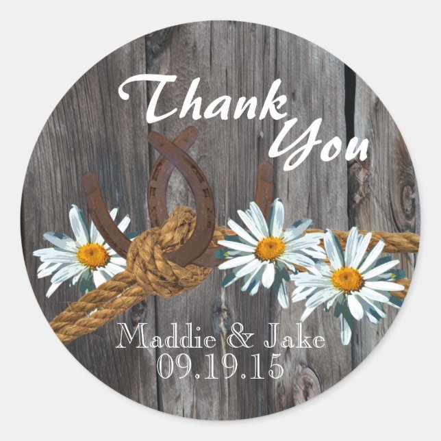 Sticker Rond Rustic Country Grange Bois et marais (Devant)