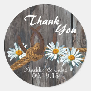 Sticker Rond Rustic Country Grange Bois et marais