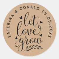 Rustic Kraft laisse l'amour croître semences Maria