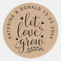 Rustic Kraft laisse l'amour croître semences Maria