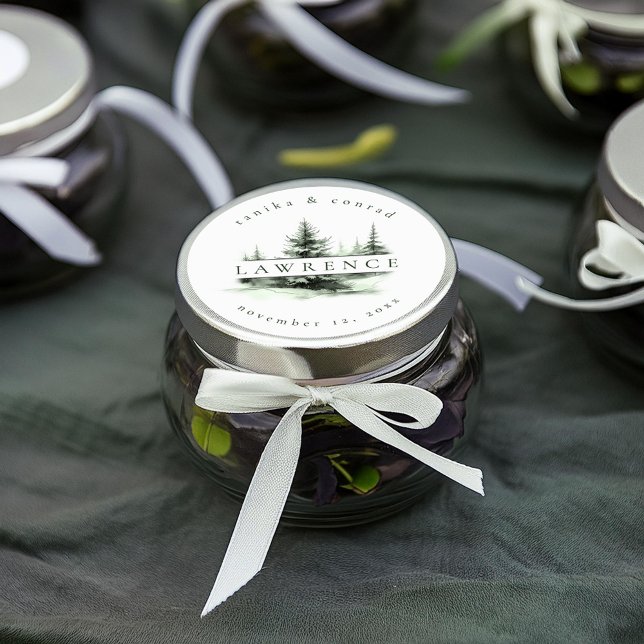 Sticker Rond Rustic Winter Nom Forest Green ID1049 (Créateur téléchargé)