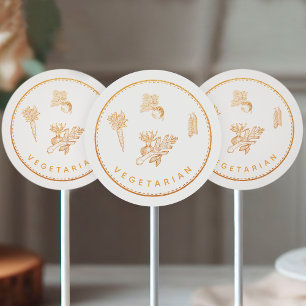 Sticker Rond Rustique Chic Fleur sauvage Végétarien choix de re