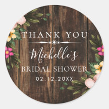 Rustique Elegant Bois Douche nuptiale Merci
