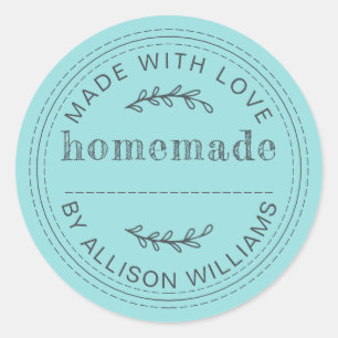 Sticker Rond Rustique fait maison de la confiture de produits c
