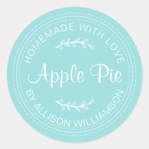 Sticker Rond Rustique fait maison Produits de boulangerie Pomme