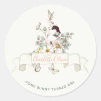 Rustique Un lapin est une fille florale Cottagecor