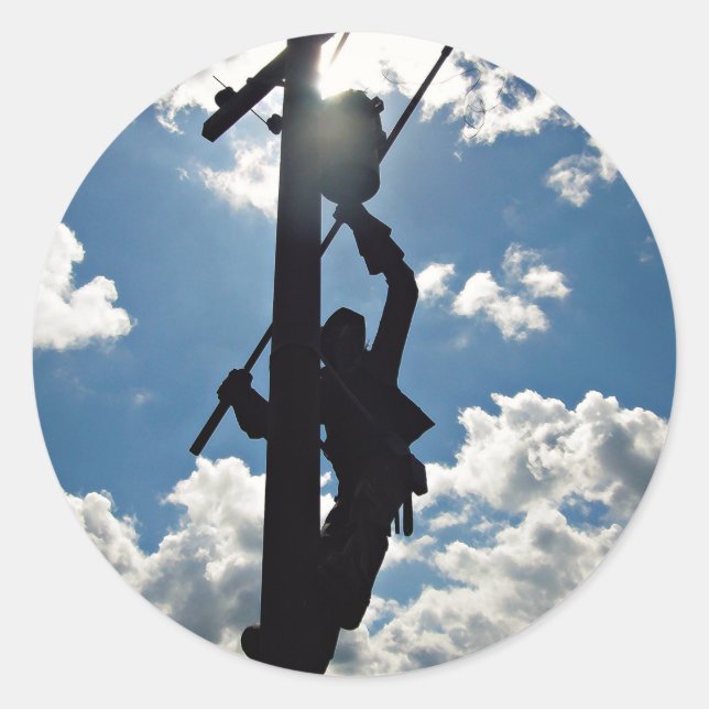 Sticker Rond Rusty the Lineman (Devant)