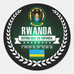 Sticker Rond Rwanda