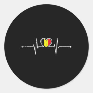 Sticker Rond Rythme cardiaque du football belge Belgie Footbyll