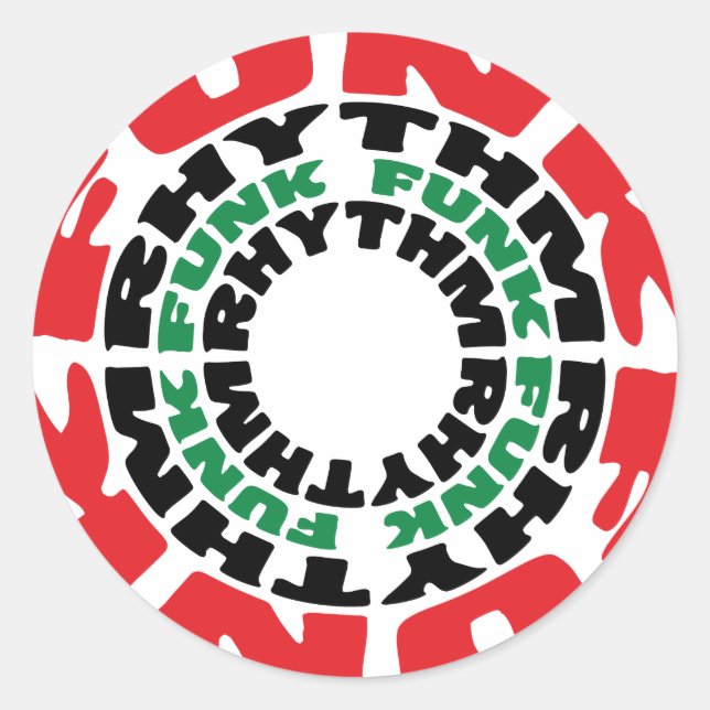 Sticker Rond Rythme funk Funk Rhythme funk (Devant)