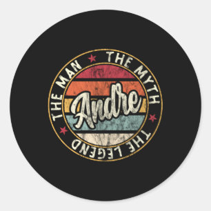 Sticker Rond S Andre Le Mythe La Légende Prénom Andre