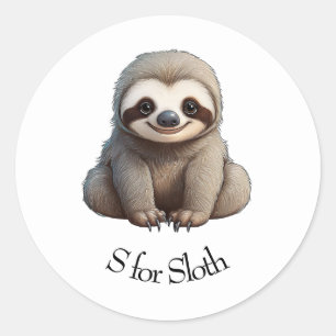 Sticker Rond S pour Sloth