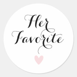 Sticker Rond Sa Calligraphie Moderne Favorite Favoriser
