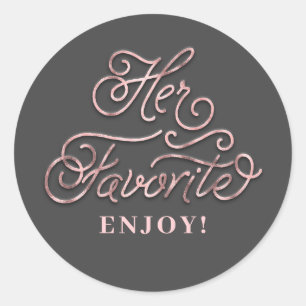 Sticker Rond Sa Faveur De Mariage Favorite