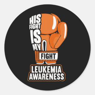Sticker Rond Sa Lutte Est Ma Lutte Contre La Leucémie