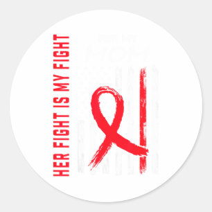Sticker Rond Sa lutte est ma lutte Maman Sensibilisation aux ma