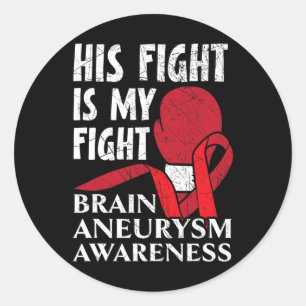 Sticker Rond Sa Lutte Est Ma Lutte Médicale Condition Aneurysme