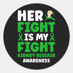 Sticker Rond Sa Lutte Est Mon Combat Contre Les Maladies Du Rei