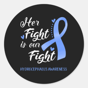 Sticker Rond Sa Lutte Est Notre Lutte Contre L'Hydrocéphalie
