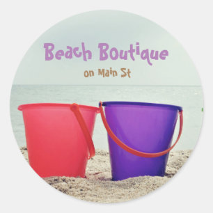 Sticker Rond Sable dans le sable personnalisé