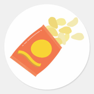 Sticker Rond Sac à chips