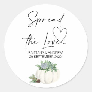 Sticker Rond Sac mariage Favoriser Étendre la confiture d'amour