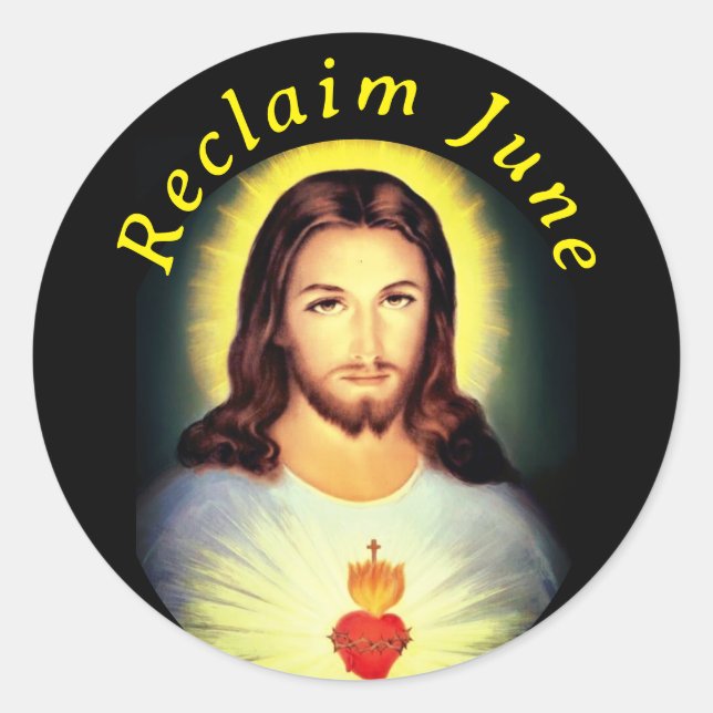 Sticker Rond Sacré Coeur de Jésus (Devant)