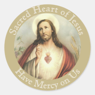 Sticker Rond Sacré Coeur de Jésus