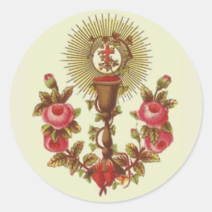 Sticker Rond Sacré-Coeur de Jésus