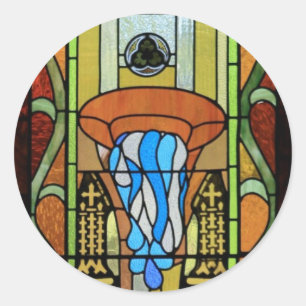 Sticker Rond Sacrement du Baptême Verre d'Art
