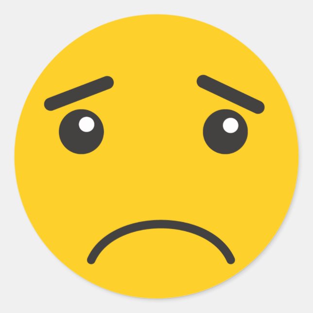 Sticker Rond Sad Emoji (Devant)