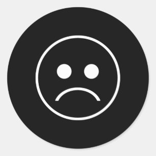 Sticker Rond Sadboi face triste