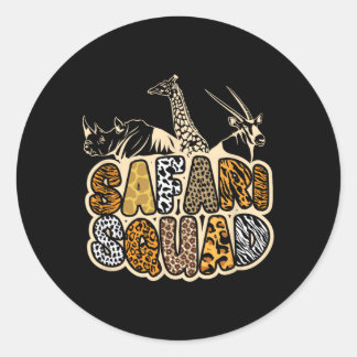Sticker Rond Safari Squad Halloween africain
