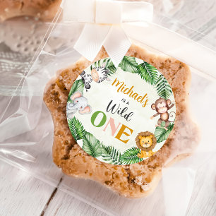 Sticker Rond Safari Wild Un Anniversaire