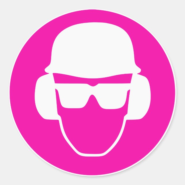 Sticker Rond #SafetyGirl marchandise (Devant)