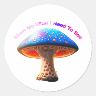 Sticker Rond Sagesse du champignon