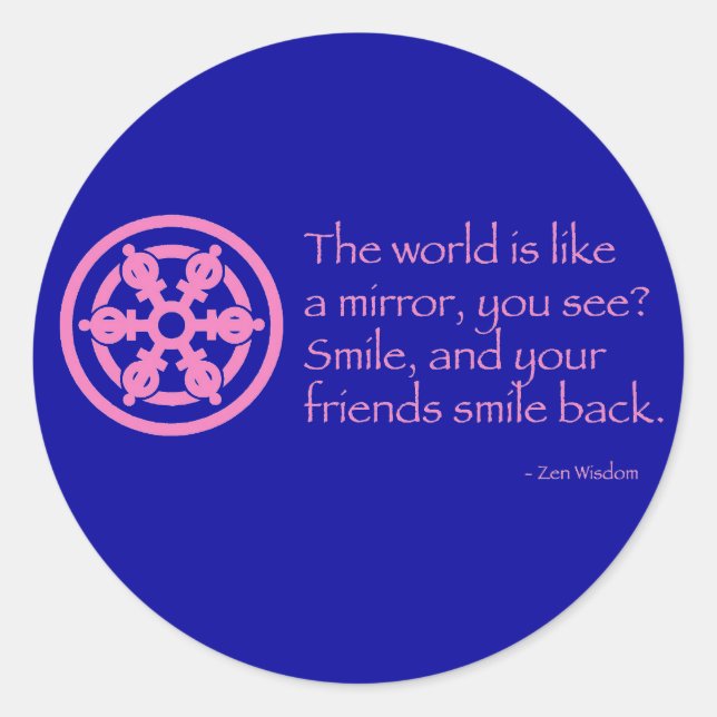 Sticker Rond Sagesse zen (Devant)