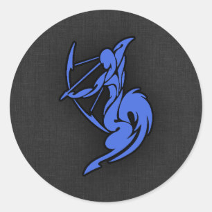 Sticker Rond Sagittaire de bleu royal