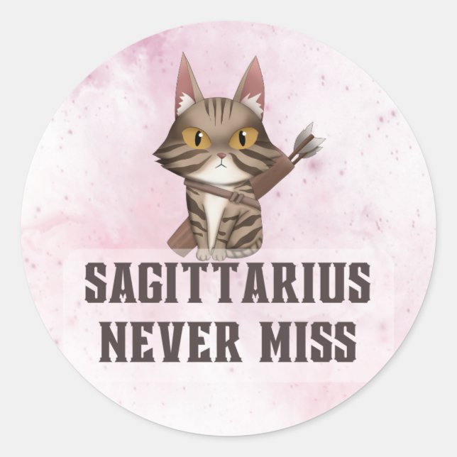 Sticker Rond Sagittarius Zodiac Decal pour les amateurs d'astro (Devant)