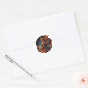 Sticker Rond Sagittarius Zodiac Graphic