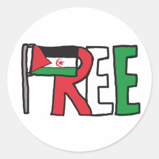 Sticker Rond Sahara occidental libre