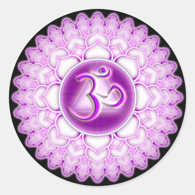 Sticker Rond Sahasrara ou Crown le 7ème Chakra (Devant)